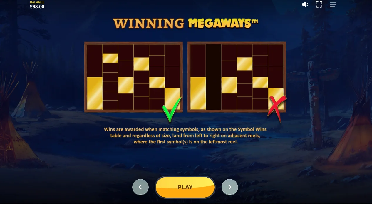 Wolf Stacks Megaways Slot Bonus Features - Chain Reaction, Stacked Wilds and Free Spins